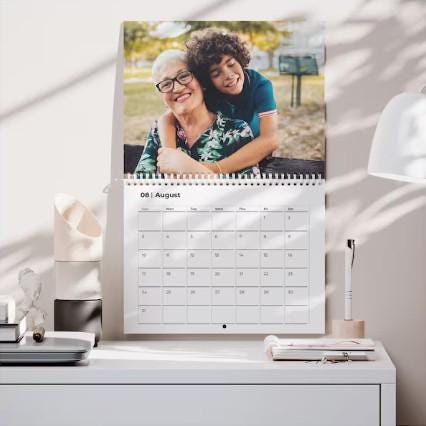 Custom Photo Calendar – Personalized 12-Month Keepsake Family Calendar
