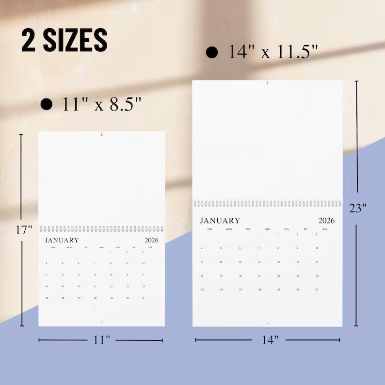 Custom Photo Calendar – Personalized 12-Month Keepsake Family Calendar