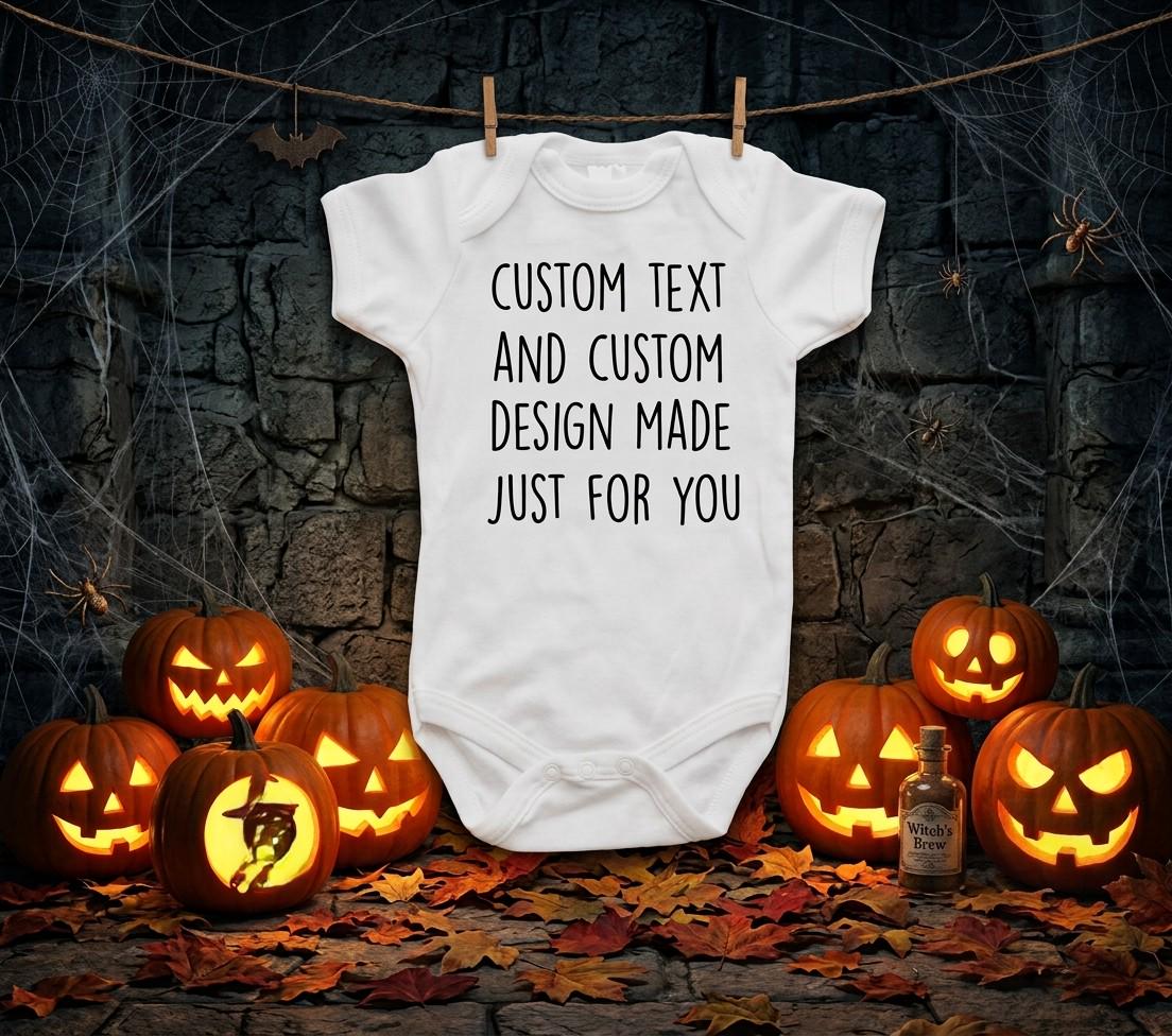 Custom Baby Bodysuit – 100% Cotton, Personalized Print, Soft Comfort