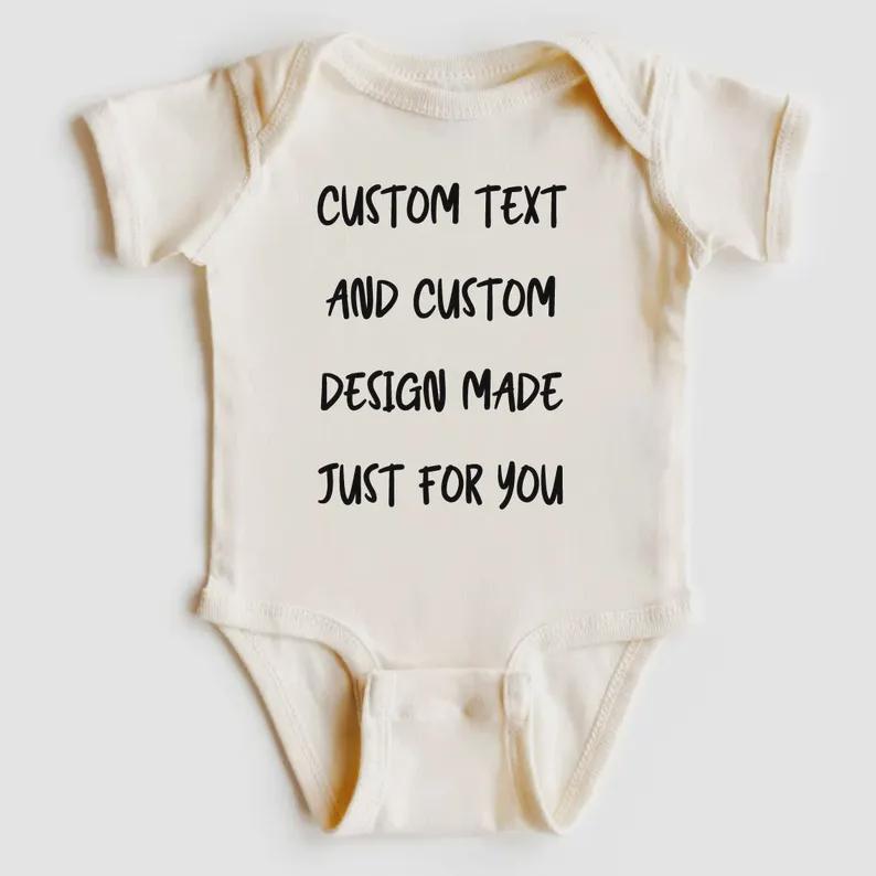 Custom Baby Bodysuit – 100% Cotton, Personalized Print, Soft Comfort